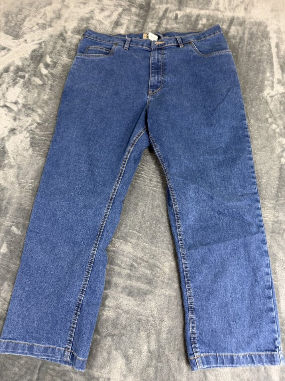 Duke Classic Mens Blue Straight Fit Denim Jeans Size 38